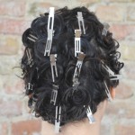 Das hier ist die Locken Grundlage für sechs Frisurvariationen für langes Haar im Stil der fünfziger Jahre, die ich im Blog vorstelle.